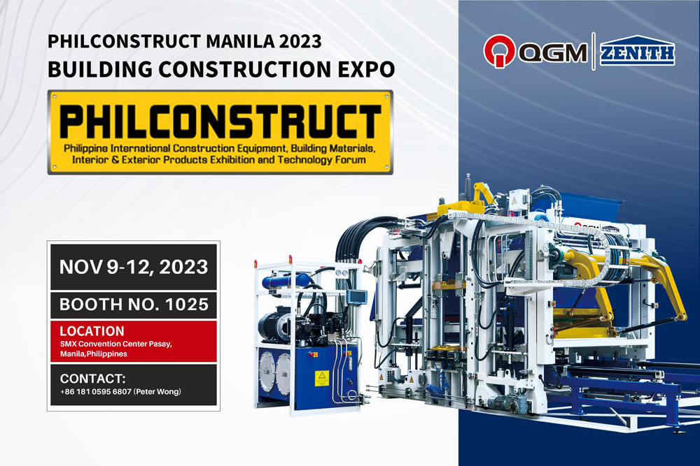 QGM Block Machine will Attend the PHIL CONSTRUCT MANILA 2023